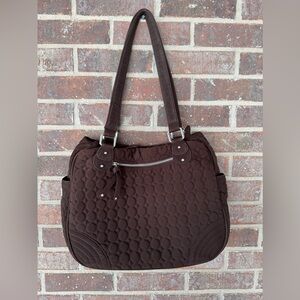 Vera Bradley Brown Quilted Tote Bag